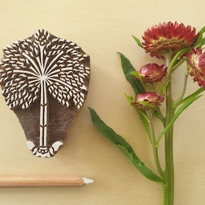 Tree Stamp, Palm Tree Stamp, Wood Stamp, Wooden Stamp, Clay Stamp, Art Supplies, Printing Blocks