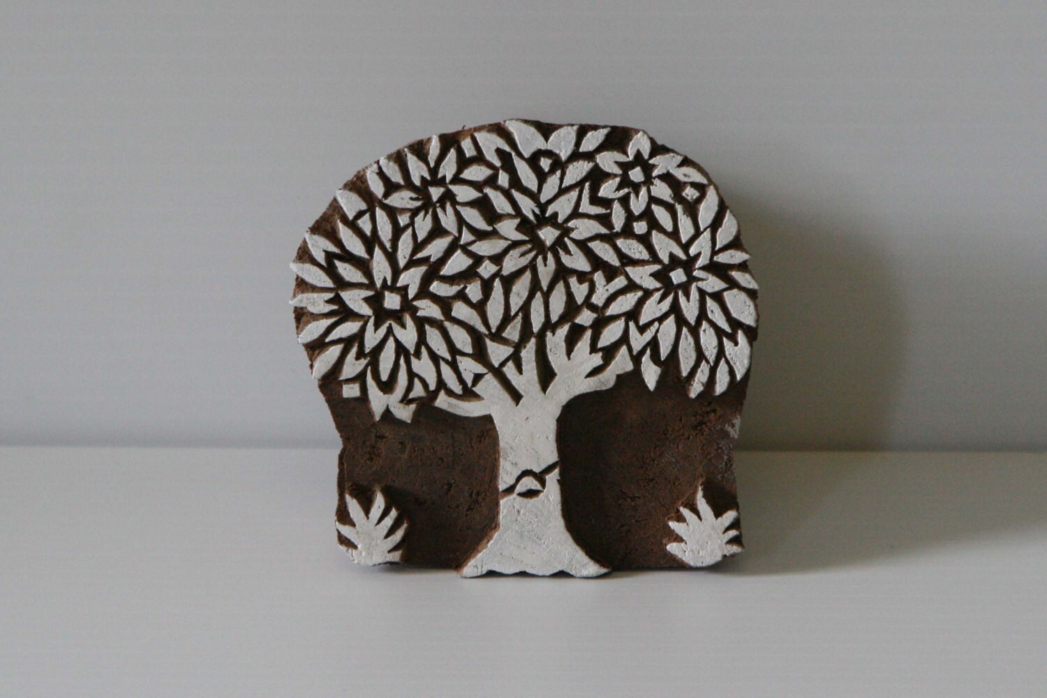 Tree Stamp Hand Carved Wood Block Printing Stamp India Etsy