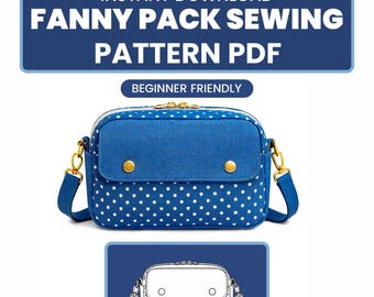 Bauchtasche Schnittmuster PDF | Anfänger Sling Crossbody Bag (Digitaler Download)