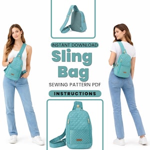 Speedwell Sling Bag Sewing Pattern | Unisex Shoulder Bag PDF (Digital Download)