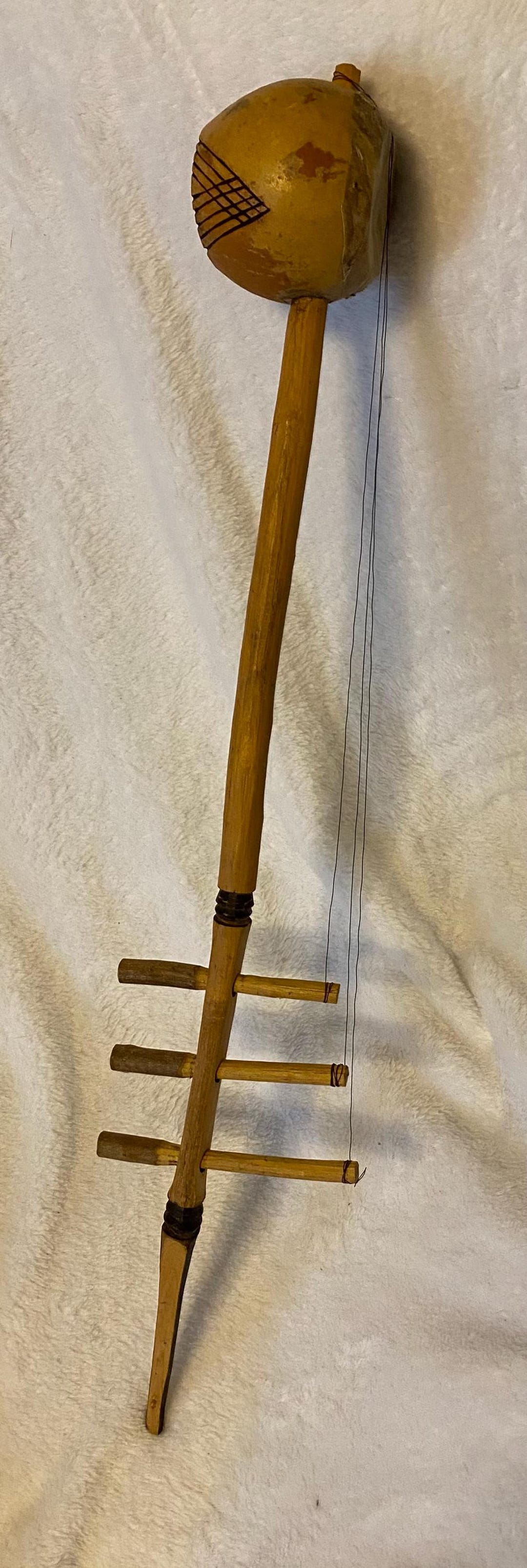 Vintage West African Style Ngoni Gourd Lute – Handcrafted Folk String ...