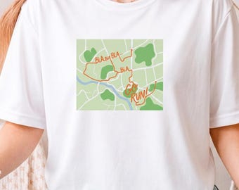 Funny Running Shirt | Runner Map Graphic Tee | Motivational Running Gift | Go Run