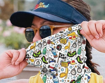 Bandana multifuncional colorida com estampa fitness para corrida, treino e exercícios, ideal para maratonistas.