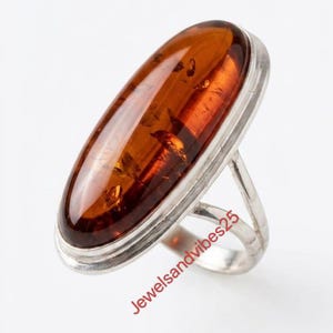 Garnet Long Oval Ring 925 Sterling Silver, Statement Ring, Garnet Ring Silver, Garnet Jewellery, Women Rings, Boho Ring, Handmade Ring