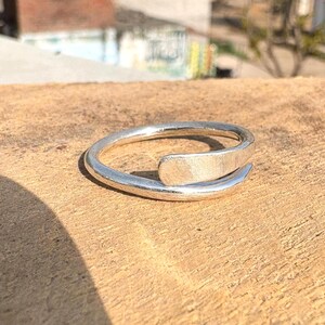 Minimalist 925Sterling Silver Band Ring Set, Handmade Plain Stackable Rings | Adjustable Open Ring | Simple Everyday Jewellery for Men Women