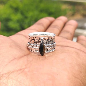 Tiger Eye Stone 925Sterling Silver Handmade Ring, Oxidized  Boho Ring, Statement Ring, Vintage Tribal Jewellery, Unisex Gift For Her And Him