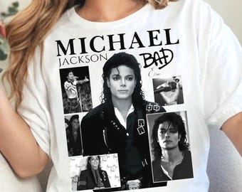 Michael Jackson BAD Era PNG, Vintage 90s Music Collage Sublimation, King of Pop Retro Shirt Design, Bootleg Singer Clipart,Digital Download