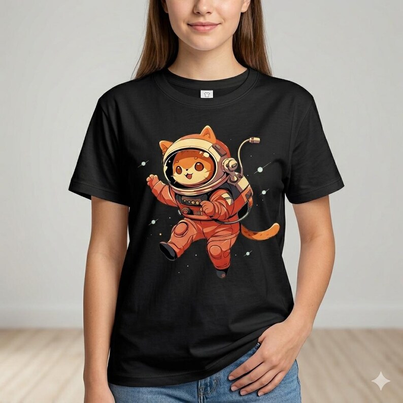 Space Cat Astronaut Clipart | Kawaii Galaxy Kitty PNG (digital Download ...