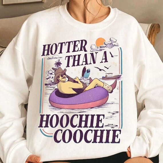 Hotter Than A Hoochie Coochie PNG, Retro Summer Cowboy Sublimation Design | Country Music Shirt png | Vintage Life Digital Download trendy