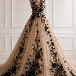 Dark Champagne Wedding Dress - Etsy Dark Champagne Wedding Dress - Etsy