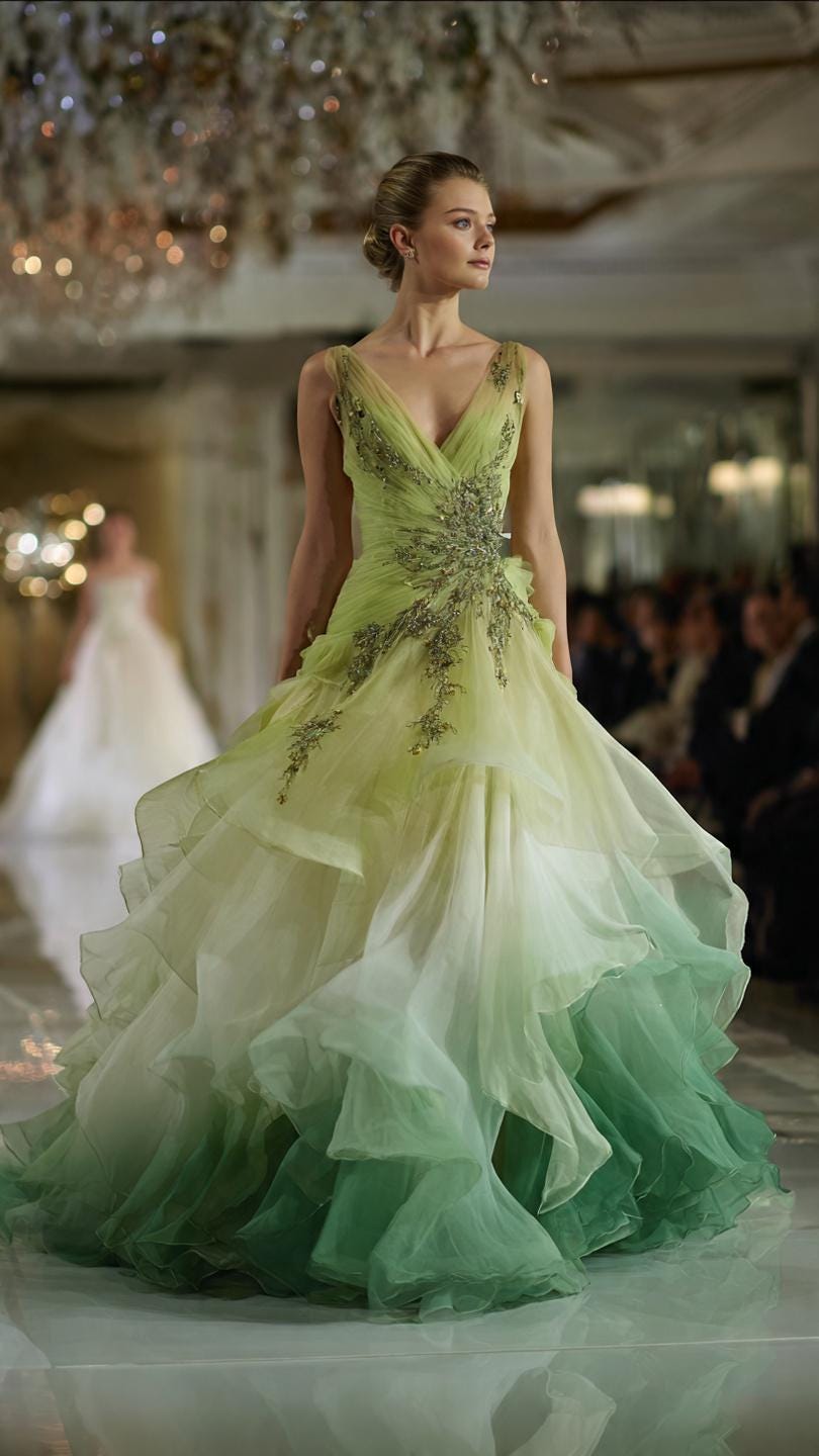green emerald velvet dress Romantic Black Wedding Dresses Modest Long Train Lace Ombre Wedding Gown  SEW030