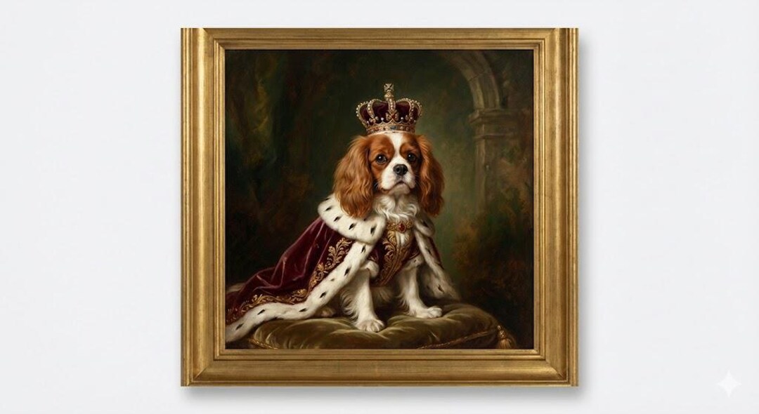 Custom Royal Pet Portrait: Renaissance King or Queen (digital Download ...