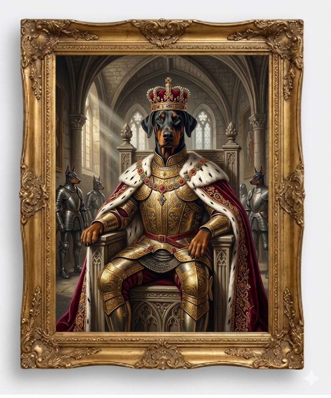 Custom Royal Dog Portrait, Renaissance King Pet Art (digital Download ...