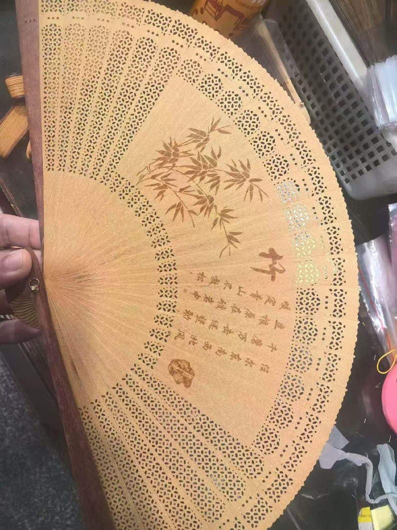 Customised Traditional Fan Chinese Classical Handmade Fans, Featuring Plum Blossoms, Orchids ...