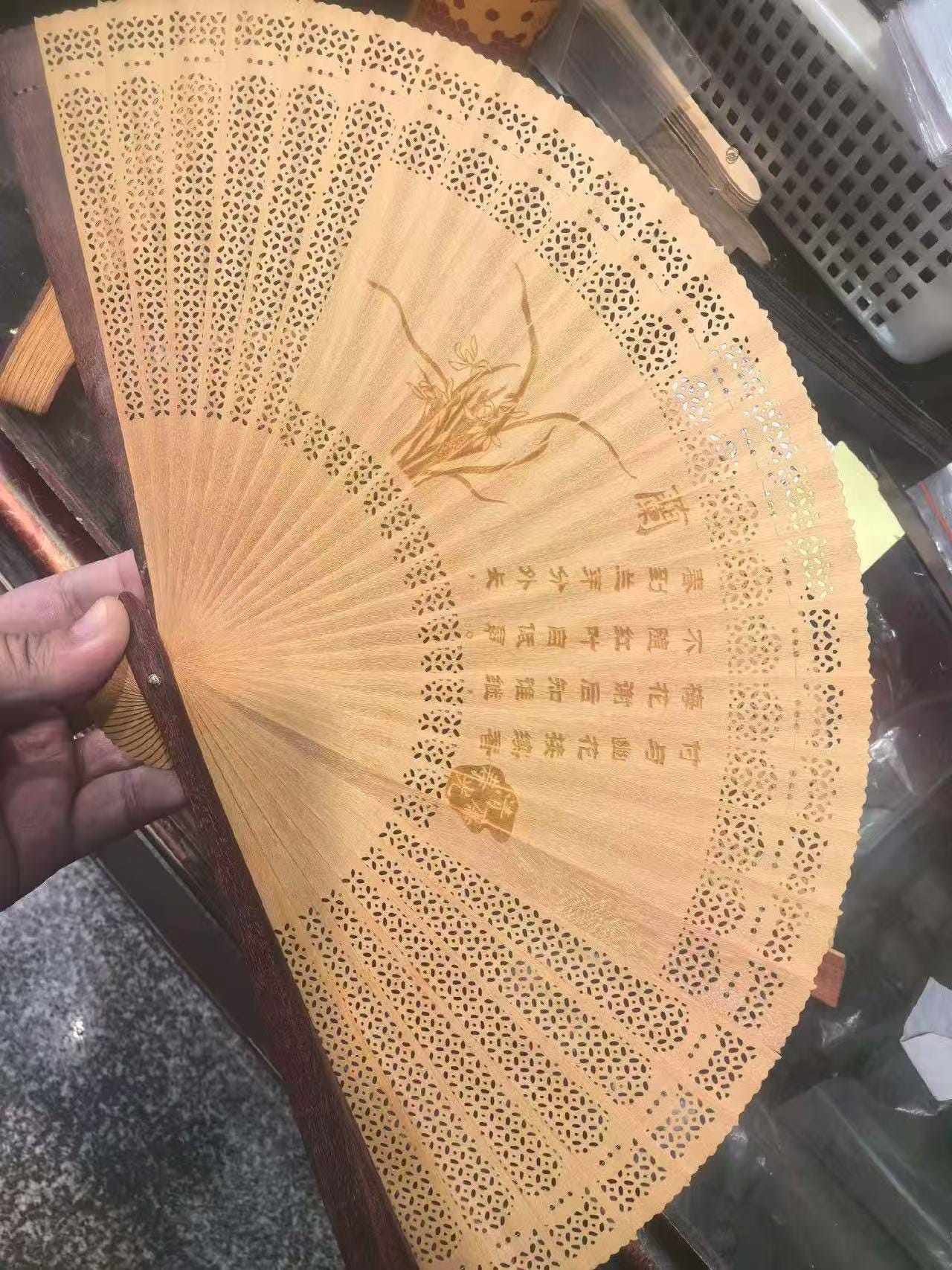 Chinese Classical Handmade Fans, Featuring Plum Blossoms, Orchids ...