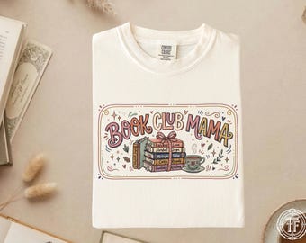 ブッククラブママシャツ、ボヘミアンリーダーTシャツ、読書好きママシャツ、ママへの読書ギフト、本好きTシャツ、プレッピーリーダー、読書家、ブックトック、トレンディ