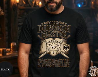 Dungeon Master Shirt, DnD Geschenk für Ihn, D20 Dragon Shirt, RPG, TTRPG Geschenk, Game Master Geschenk, DM Shirt, Fantasy Game Night, Dungeon Crawler