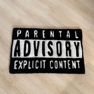 PARENTAL ADVISORY フロアマット 40x60cm Parental Advisory Rug - Etsy