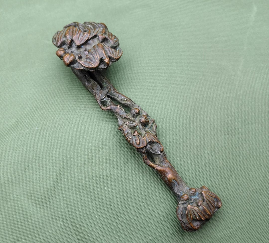 Hand-cast Bronze Ruyi Scepter Tea Pet | Floral Carvings, Bat Motif ...