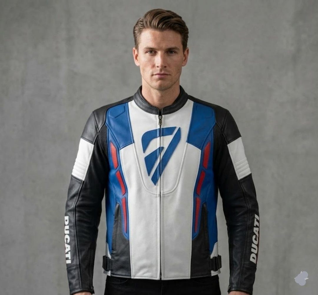 Moto Racing Jacket Men’s CE Armored Motorcycle Racing Jacket | Leather Sport Riding Gear ...
