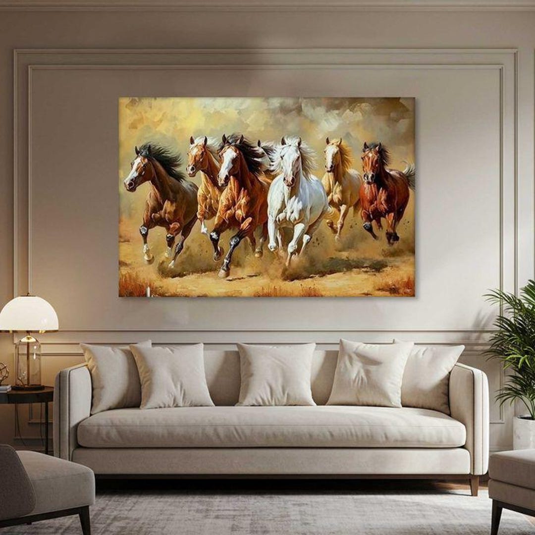 Running Horses Wall Art Printable Bundle Horse Canvas Painting Modern ...