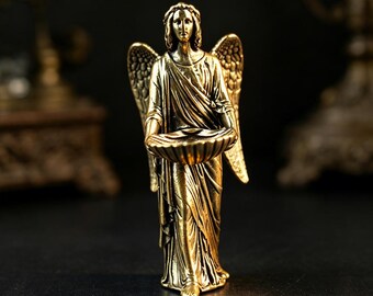 brass bowl angel figurine desk decor ornament gift