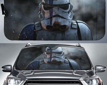 Stormtrooper StarWars Auto Sun Shade, Stormtrooper Car Sun Shade, Stormtrooper Darth Vader Starwars Galaxy Edge Car Windshield Car Accessory