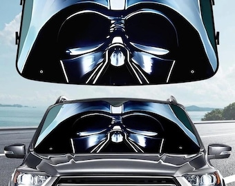 Darth Vader Face Car Sunshade, StarWars Fan Windshield Cover, Anakin Skywalker Car Visor, Movie Fan Gift, StarWars Car Shade 17
