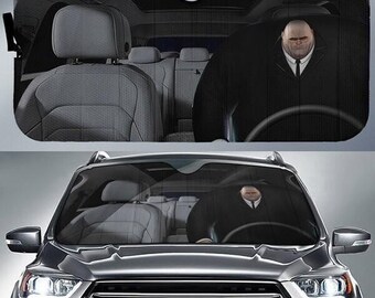 Spider Man Into The Spider Verse Car Sunshade, Animation Villain Kingpin Car Sun Shade, Superhero Movie Windshield, Car Accessories
