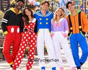Halloween Mouse And Friends Costume Jumpsuit Pajamas, Minnie Donald Daisy Goofy Cosplay Outfit, Theme Park Group Costume