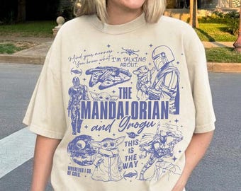 StarWars The Mandalorian This Is The Way Shirt, Retro StarWars Movie, Disneyland Family Matching Shirt, Galaxy's Edge Gift For Fan 04
