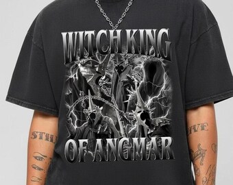 Camiseta vintage del Rey Brujo de Angmar de LOTR, regalo retro del Rey de Angmar, camiseta pirata del Rey Angmar de los 90, regalo para fans de LOTR 02