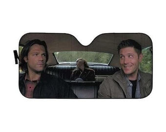 Supernatural Movie Car Sunshade, Sam Winchester Dean Winchester Castiel Car Sun Shade, Vintage Movie Car Windshield, Funny Car Accessories