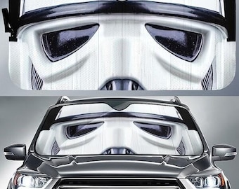 Stormtrooper Darth Vader Starwars Galaxy Edge Car Windshield, Stormtrooper Car Sun Shade, Stormtrooper StarWars Auto Sun Shade Car Accessory