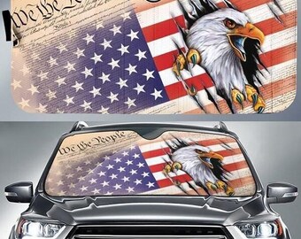 USA 250th Anniversary Car Windshield, We The People 250 Years Car Decor, Patriotic Eagle Car Sun Shade, 250 Years Of Freedom Car Accessory