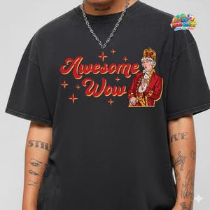 Maglietta natalizia King George Awesome Wow Maglietta natalizia Hamilton on Broadway Maglione natalizio musicale Regalo di Natale 2025 Maglietta coordinata di gruppo