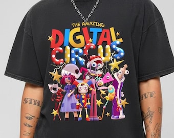 Camiseta de The Amazing Digital Circus, regalo para fans de TADC, camisetas de personajes de Digital Circus, sudadera con capucha con temática de circo, regalo de anime para niño y niña.