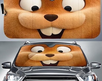 Disneyland Hoppers Car Sunshade, Funny Hoppers Beaver Car Windshield, Disneyland Hoppers Mabel Tanaka Car Accessory, Disneytrip Car Decor