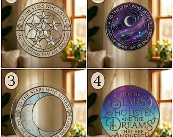 ACOTAR Suncatcher, To The Stars Who Listen Window Art, Night Court Velaris Decor, Feyre and Rhysand Bookish Gift, Sarah J Maas Fan Gift 27