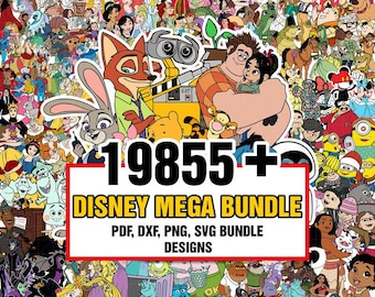 Mega Disneyland Mickey Digital Bundle, Winnie The Pooh, Lilo Stitch, Mickey Minnie, Magic Kingdom, Digital Download, Family Vacation