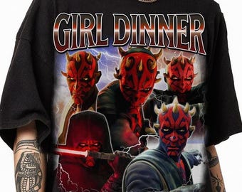 Comfort Colors Shadow Lord Girl Dinner Bootleg Shirt, Funny Retro Meme Graphic Tee, Vintage Dark Villain Parody Shirt, 90s Bootleg Style Tee