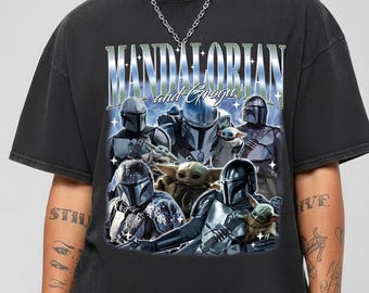 The Mandalorian And Grogu Homage Girl Dinner Shirt Vintage The Mandalorian 90s Bootleg Shirt Din Djarin Homage Pedro Pascal Bootleg Shirt 03