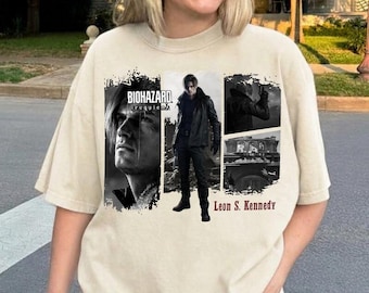 Resident Evil 9 Requiem Biohazard T-Shirt, Resident Evil 9 Leon Kennedy Horror Video Game Survival Tee, RE9 Perfect Gift Shirt Gitf For Men
