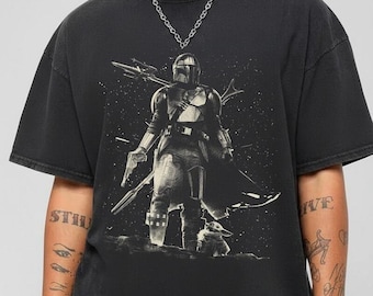 Camiseta de Disneyland Star Wars The Mandalorian, camiseta de The Mandalorian y Grogu Baby Yoda, camiseta a juego para la familia de Disneyland, regalo para el Día del Padre.