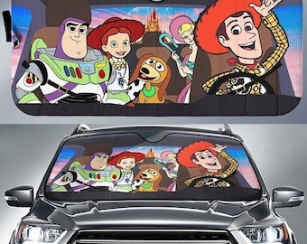 Toy Story Car SunShade, Disneyland Woody Jessie Buzz Lightyear Car Windshield, Disneytrip Car Accessory, Toy Story Movie Lover Gifts