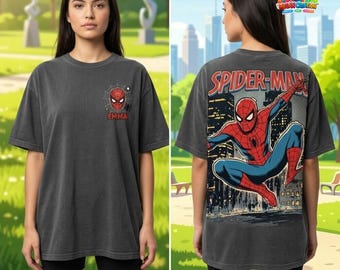 Personalized Shirt, Brand New Day Tee, Custom Name Superhero Top, Retro Spidey Apparel, Gift for Comic Book Fans