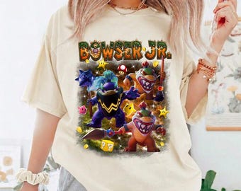 Bowser Jr. Marrio Bootleg Shirt, The Mario Movie Tee, 12 Style Design, Mario Movie 2026 Shirt, Epic Universe Shirt, Mario Tee 01