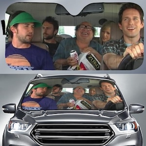 Det är alltid soligt i Philadelphia, solskydd för bilen, Frank Reynolds, Dennis Reynolds, Danny DeVito, vindruta, biltillbehör
