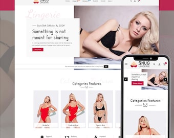 Nightwear Shopify Theme, Women Fashion Store Template, Sleepwear eCommerce Website, Women's Fashion Boutique, Shopify OS 2.0