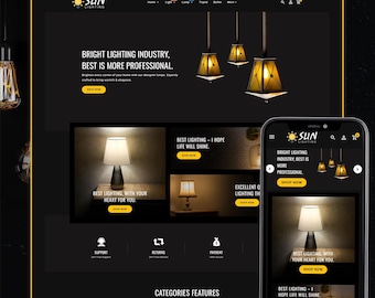 Luxury Lighting Shopify Theme | Home Decor & Night Lamp Store Template | Modern Lamp Ecommerce Website Design